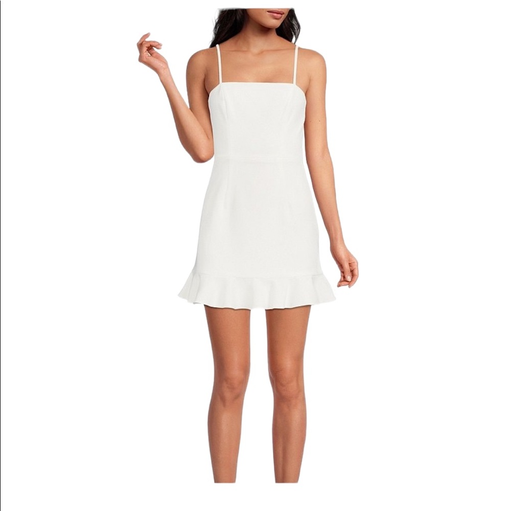 - French connection Whisper Frill Hem White dress - Picture 4 of 7